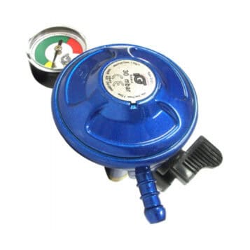 Butane Gas Regulator - 21mm Clip On with Gauge